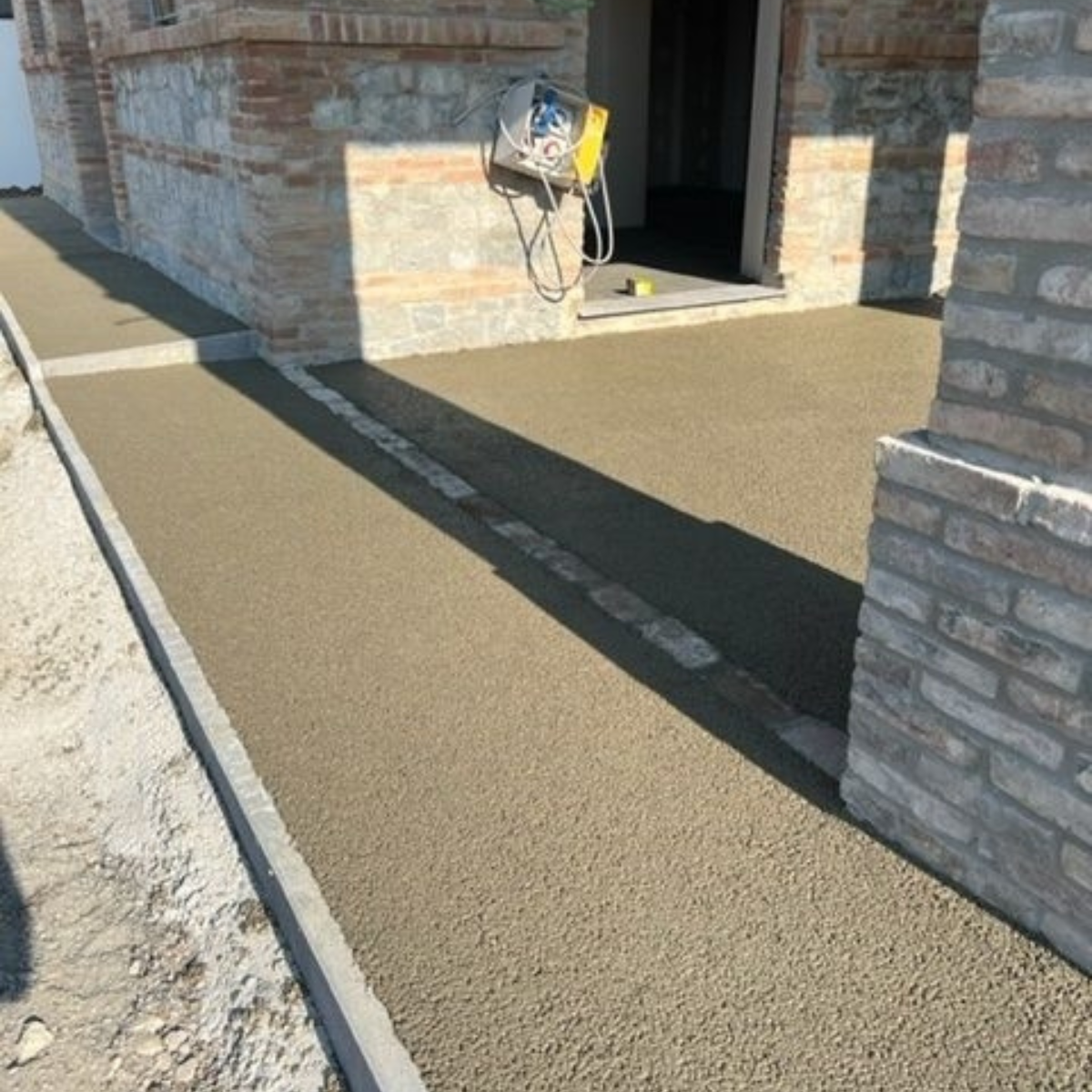 Pavimento in calcestruzzo drenante